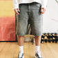 GRAPHITE WASHED DENIM JORTS