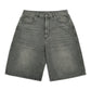 GRAPHITE WASHED DENIM JORTS